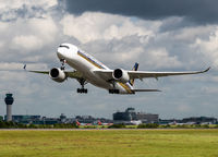 9V-SMN @ EGCC - Singapore Airlines departing runway 23L EGCC - by ianlane1960