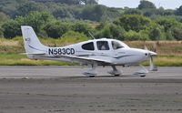 N583CD @ EGFH - Visiting Cirrus SR22 GTX. - by Roger Winser