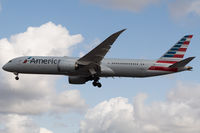 N828AA @ EGLL - Landing RWY 27R - by Dominic Hall