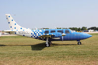 N35LL @ KOSH - Departing from the GA camping area. Ted Smith designs always look like they're travelling at 500mph, even on the ground. - by George Pergaminelis