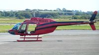 G-TGRZ @ EGFH - Visiting JetRanger III used to lift skydivers. - by Roger Winser
