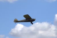 G-BRPX @ EGTH - Taylorcraft Twosome arriving for the Gathering of Moths Day 2019 at Old Warden - by Chris Holtby