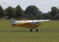 G-ACMA @ EGTH - 1934 Leopard Moth landing at the Gathering of Moths Day 2019 at Old Warden - by Chris Holtby