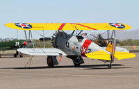 N29XF @ KCGZ - The aircraft is a much modified Stearman with a 600hp P&W R-1340 engine and masquerades as a fictitious experimental naval fighter XF9-1 in the colours of US Navy Test Squadron VX-1 based at Hampton Roads, Virginia in the early 1930s. Cactus fly in