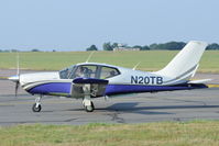 N20TB @ EGSH - Arriving at Norwich following demo flight.