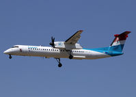 LX-LQI @ LEBL - Landing rwy 25R - by Shunn311