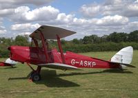 G-ASKP @ EGTH - 1935 Tiger Moth on static display at the Gathering of Moths Day 2019 at Old Warden - by Chris Holtby
