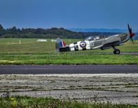 MJ627 @ EGKB - '43 Supermarine Spitfire T.IX at Biggin Hill airfield.