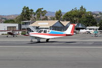N7960K @ SZP - 1964 Beech 35-B33 DEBONAIR, Continental IO-470K 225 Hp, landing roll Rwy 22 - by Doug Robertson