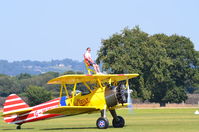 G-WWLK @ EGKH - Boeing Stearman seen at Headcorn ,Kent - by Bernie Thompson