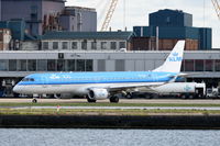PH-EXB @ EGLC - With 100 logo on the side. - by Graham Reeve
