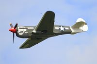 F-AZKU @ LFFQ - Curtiss P-40N Warhawk, On display, La Ferté-Alais (LFFQ) Air show 2015 - by Yves-Q