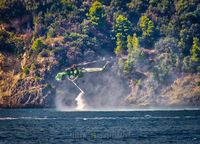I-CFAI - s64-F of Corpo Forestale dello Stato taking in water whilst fighting a wildfire above Amalfi. - by Yellow 14 Photography