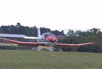G-NFNF @ EGTH - Robin Regent arriving at Old Warden - by Chris Holtby