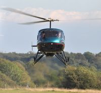 G-LADD @ EGFH - Visiting Enstrom 480 helicopter. - by Roger Winser
