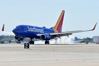 N948WN @ KBOI - Landing RWY 10L.