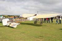 F-AZBA @ LFFQ - Bleriot XI Replica, Static display, La Ferté-Alais airfield (LFFQ) Air show 2015 - by Yves-Q