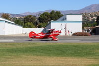 N49BR @ SZP - 1983 Aerotek PITTS S-2A SPECIAL, Lycoming AEIO-360 180 Hp, taking the active for takeoff roll Rwy 04 - by Doug Robertson