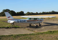 G-BZHF @ EGSL - Parked securely without propeller & based at Andrewsfield - by Chris Holtby