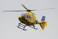 F-HTIN @ LFRB - Eurocopter EC-135T-2, Short approach rwy 25R, Brest-Bretagne airport (LFRB-BES) - by Yves-Q