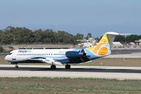 9A-BTE @ LMML - Fokker100 9A-BTE Trade Air - by Raymond Zammit