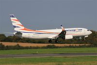 OK-TSA @ LFRB - Boeing 737-8S3, Landing rwy 07R, Brest-Bretagne airport (LFRB-BES) - by Yves-Q