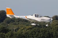 F-GTIC @ LFRB - Aquila A210 (AT01), On final rwy 07R, Brest-Bretagne airport (LFRB-BES) - by Yves-Q
