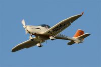 F-GTIC @ LFRB - Aquila A210 (AT01), Take off rwy 25L, Brest-Bretagne airport (LFRB-BES) - by Yves-Q