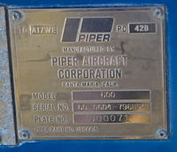 VH-AVS @ YSCN - Camden NSw - Serial No plate - by Arthur Scarf