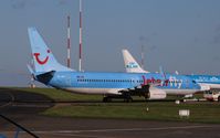 OO-JAH @ EGSH - Just arrived at Norwich and being towed into the Air Livery hangar - by AirbusA320