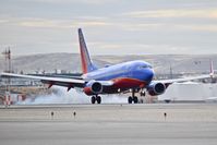 N262WN @ KBOI - Landing RWY 28R. - by Gerald Howard