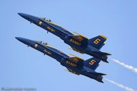 163485 @ KSWF - F/A-18C Hornet 163485 C/N 0717 from Blue Angels Demo Team  NAS Pensacola, FL