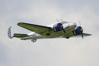 N223CM @ LFFQ - Beech D18S, On display, La Ferté-Alais airfield (LFFQ) Airshow 2015 - by Yves-Q