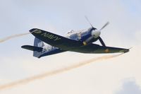 F-AZXJ @ LFFQ - Hawker Sea Fury FB.11, On display, La Ferté-Alais Airfield (LFFQ) Air show 2015 - by Yves-Q