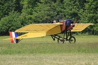 F-PMSG @ LFFQ - Morane-Saulnier Type G (replica), Taxiing, La Ferté-Alais airfield (LFFQ) Airshow 2015 - by Yves-Q