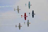G-CBPM @ LFFQ - Yakovlev YAK-50, On display, La Ferté-Alais airfield (LFFQ) Airshow 2015 - by Yves-Q