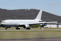 A39-002 @ YSCB - Front Portside view of RAAF A330-203 MRTT A39-002 Cn 951 rolling out after touching down on Canberra’s Rwy 17 on 30Nov2017 at 1023 hrs. The MRTT arrived at Canberra International Airport YSCB six minutes behind new Qantas B787-9 VH-ZNA.