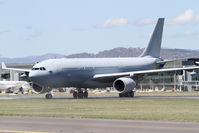 A39-002 @ YSCB - Front Port side view of RAAF A330-203 MRTT A39-002 Cn 951 taxying in after landing on Canberra’s Rwy 17 on 30Nov2017 at 1023 hrs. The MRTT arrived at Canberra International Airport YSCB six minutes behind new Qantas B787-9 VH-ZNA, visible at left.