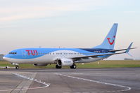 D-ATUA @ EGSH - Towed from spray shop with TUI blue colour scheme. - by keithnewsome