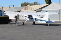 N485 @ SZP - 1959 Cessna 180B, Continental O-470 230 Hp, at Fuel Dock - by Doug Robertson