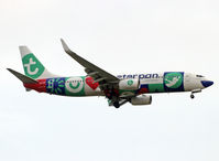 PH-HSI @ LEBL - Landing rwy 07L in Peter Pan c/s - by Shunn311