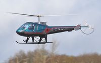 G-LADD @ EGFH - Visiting Enstrom helicopter. - by Roger Winser