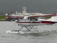 N3173B @ PAJN - 73B, aka Mac, on PK floats, Juneau Airport Float Pond - by Jeff DeFreest