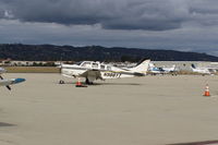 N988YT @ CMA - 2001 Beech B36TC TURBO BONANZA, Continental TSIO-520 UB, storm approaching - by Doug Robertson
