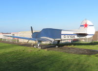 G-VYAK @ EGTO - Yak 18-T parked and covered at Rochester Airport - by Chris Holtby