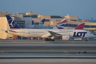 SP-LSA @ KLAX - LOT B789  taxying for take-off. - by FerryPNL