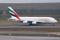 A6-EUY @ LOWW - Emirates Airbus A380 - by Thomas Ramgraber