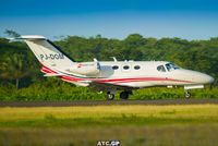 PJ-DOM @ TFFR - Coming from Sint Maarten (SXM) Jet Budget Cessna 510 just landed at Pole Caraibes airport (PTP)