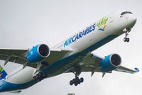 F-HMIL @ TFFR - Air Caraibes Airbus 350-1041 in final approach