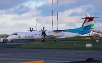 LX-LGM @ EGSH - Emerging from paint shop following a repaint at Norwich - by AirbusA320